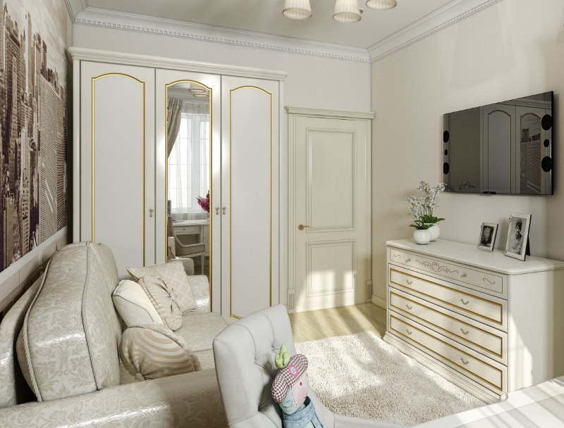 Petite chambre d'enfants de style classique