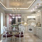 An abundance of light in the art deco style kitchen