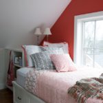 Bedroom in the residential attic of a private house