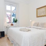 Wooden ladder as furniture in the bedroom