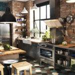 Piccola cucina in stile loft