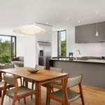 Kitchen-dining room with panoramic windows