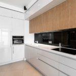 Wall cabinets with natural veneer finish