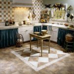 Rustic kitchen without cupboards