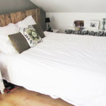 Small bedroom in the attic of a country house