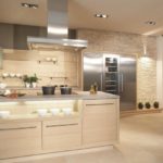 Cucina design con facciate beige