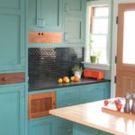 dark gray apron in the kitchen of a private house