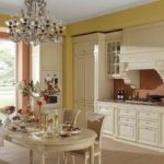 massive chandelier above the dining table