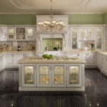 Illumination of cabinets in the kitchen island