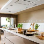 Fresh flowers in the interior of a modern kitchen