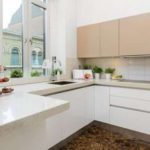 White granite countertop