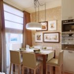 Lunch group in a small kitchen