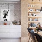 Cucina in stile loft con elementi in stile eco