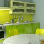 Sembra buono lime con giallo e bianco in cucina