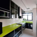 Piano di lavoro in lime high-tech per nero e grigio