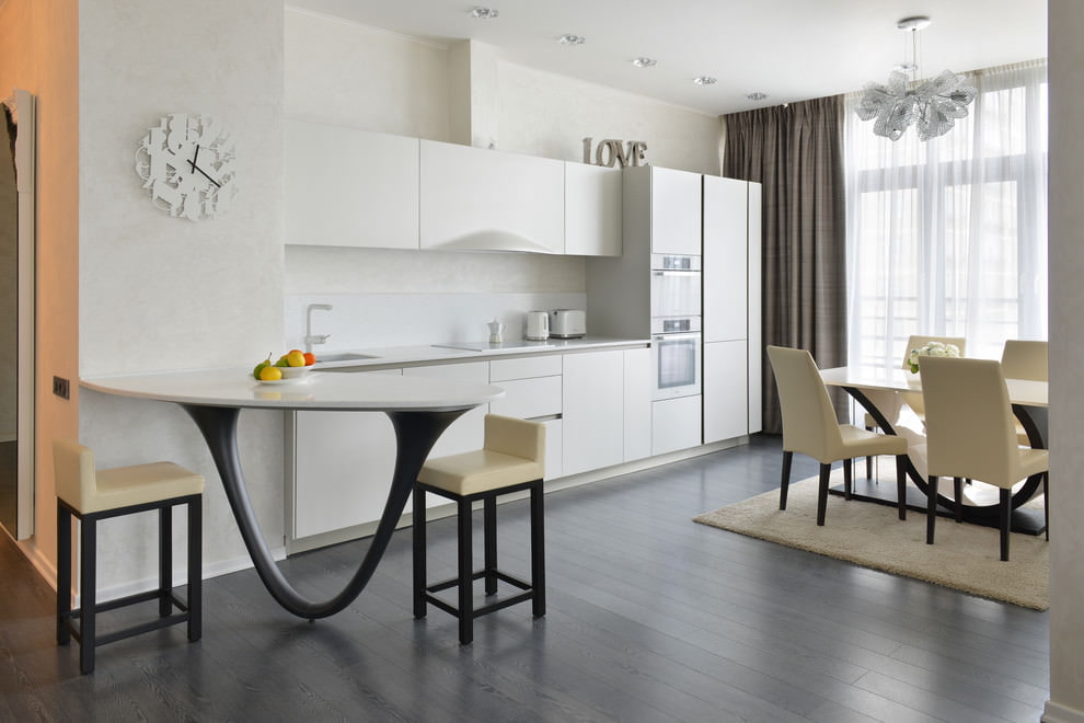 White kitchen interior in modern style.