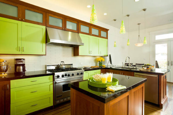 Colore lime in una cucina classica