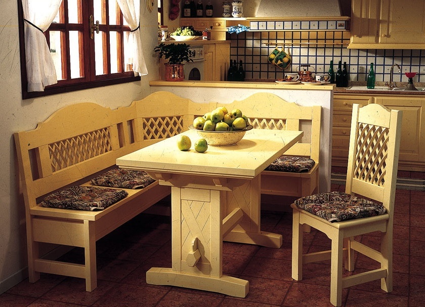 Wooden kitchen furniture in country style