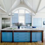 Two lights over the kitchen island