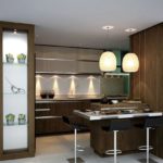 Design dell'area di lavoro cucina marrone