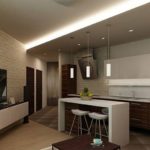 Luci a LED sul soffitto della cucina