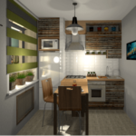 Cucina in miniatura in stile moderno