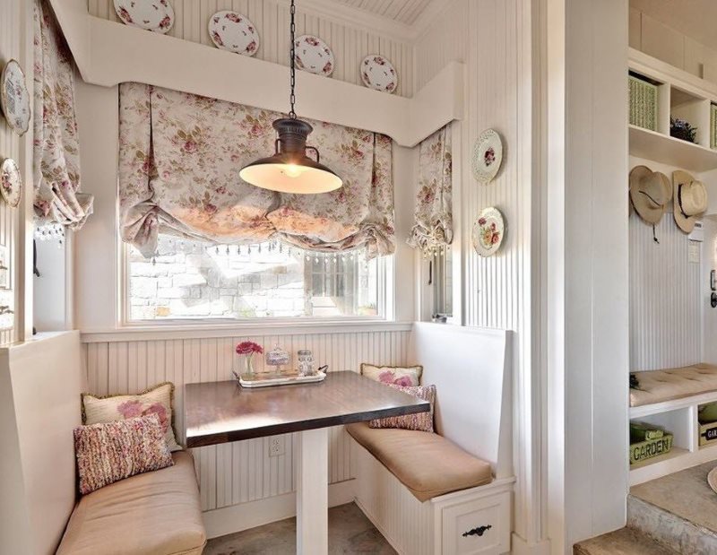 Compact soft corner in the kitchen of a private house