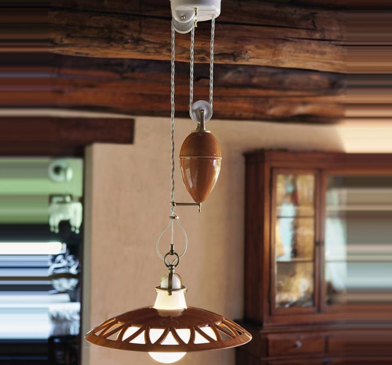 Lampada da soffitto per cucina con regolazione dell'altezza sospesa