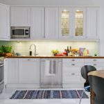 Worktop lighting in a bright kitchen