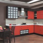 Cucina angolare in stile giapponese