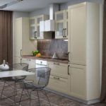 Cucina design con sedie in filo metallico