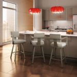 Cucina design con luci rosse