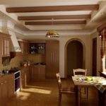 Cucina design in un moderno appartamento in stile chalet