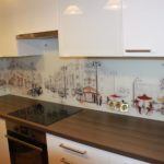 Brown worktop induction panel