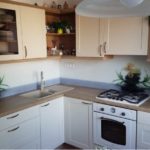 L-shaped kitchen with sink in the corner