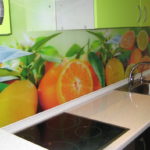 Stainless steel sink in the kitchen worktop