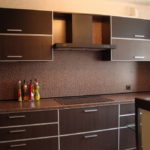 Brown kitchen furniture