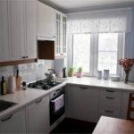 Roller blinds on the kitchen window