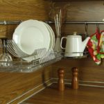 Porcelain plates in a kitchen dryer