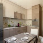 Cucina ad angolo beige