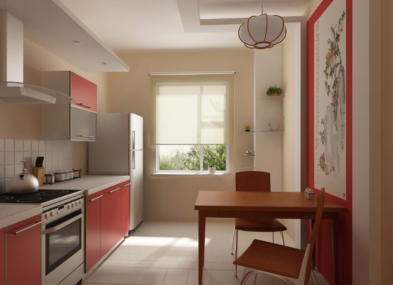 Design della cucina nello stile del moderno minimalismo giapponese