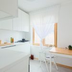 Piccola cucina design in bianco