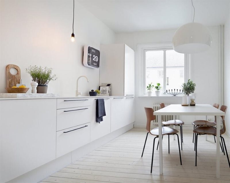 Décor de cuisine blanc minimaliste