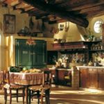 Soffitto cucina in legno country