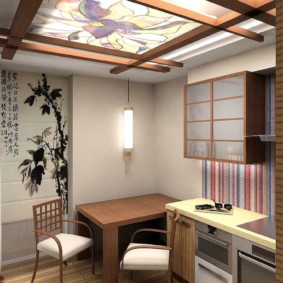 Intérieur de cuisine de style japonais