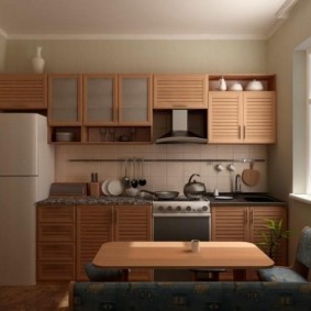 Cucina design con un piccolo divano