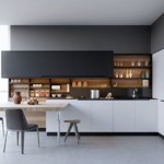 Cucina minimalista in bianco e nero