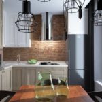 Loft elements in the interior of a modern kitchen