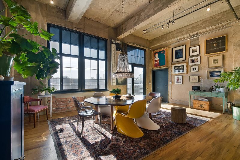 Conception de salon de style Eco-loft