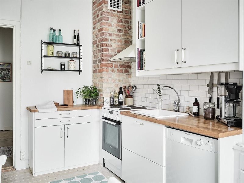 Cucina scandinava bianca